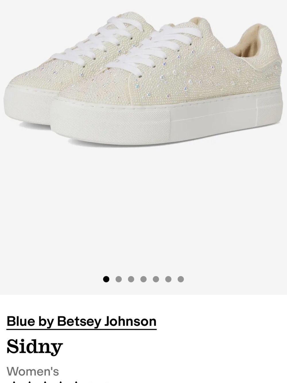 Blue by Betsey Johnson Sidny Pearl Rhinestone Platform Sneakers